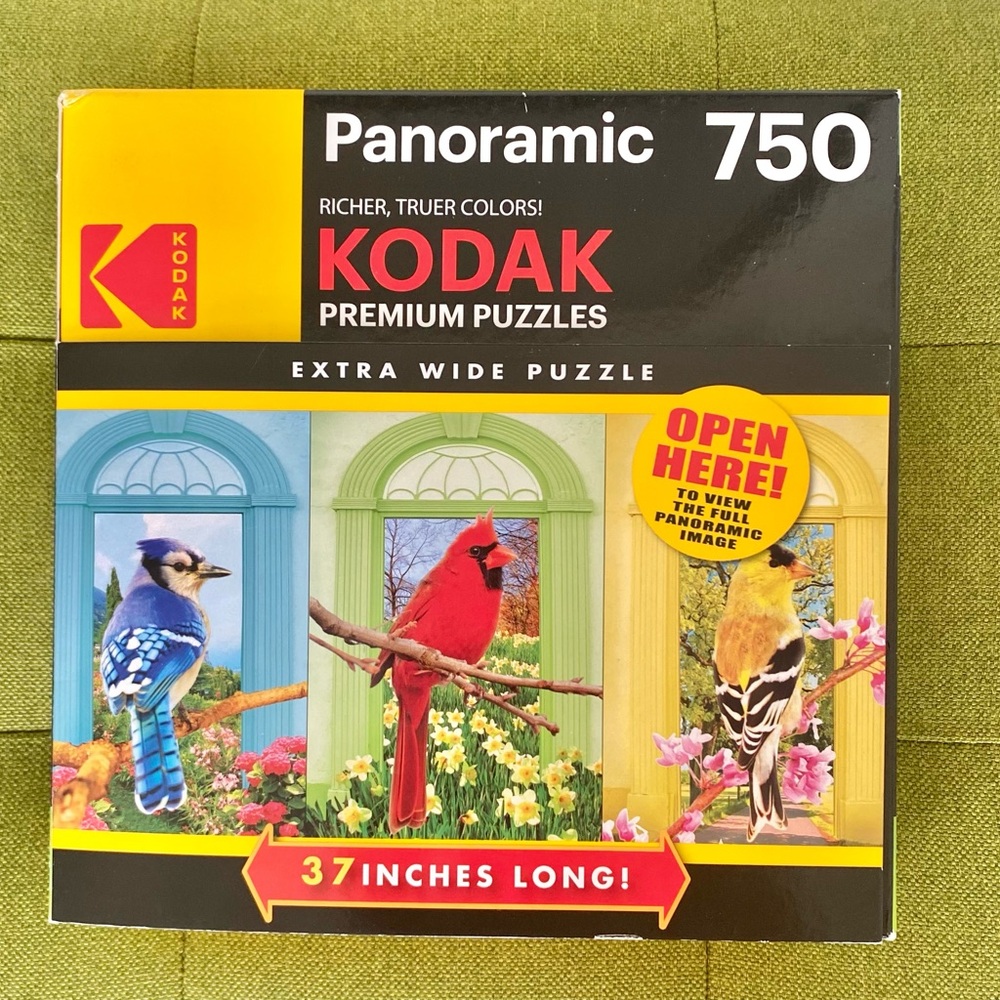 Kodak Panoramic Beautiful Extra Wide Birds 750-piece Puzzle - NEW/Sealed